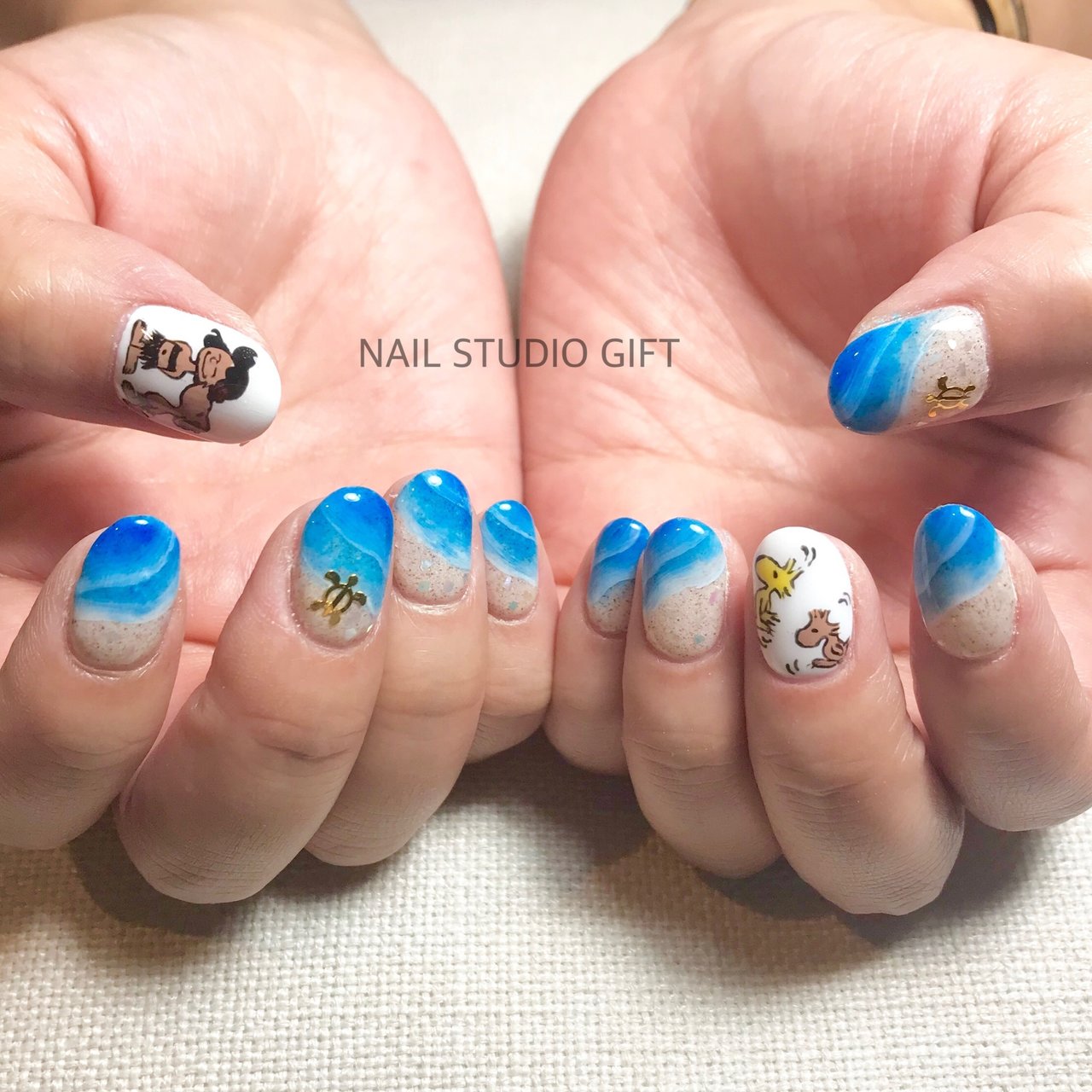 夏 海 リゾート 女子会 ハンド Nailstudio Giftのネイルデザイン No 3335916 ネイルブック