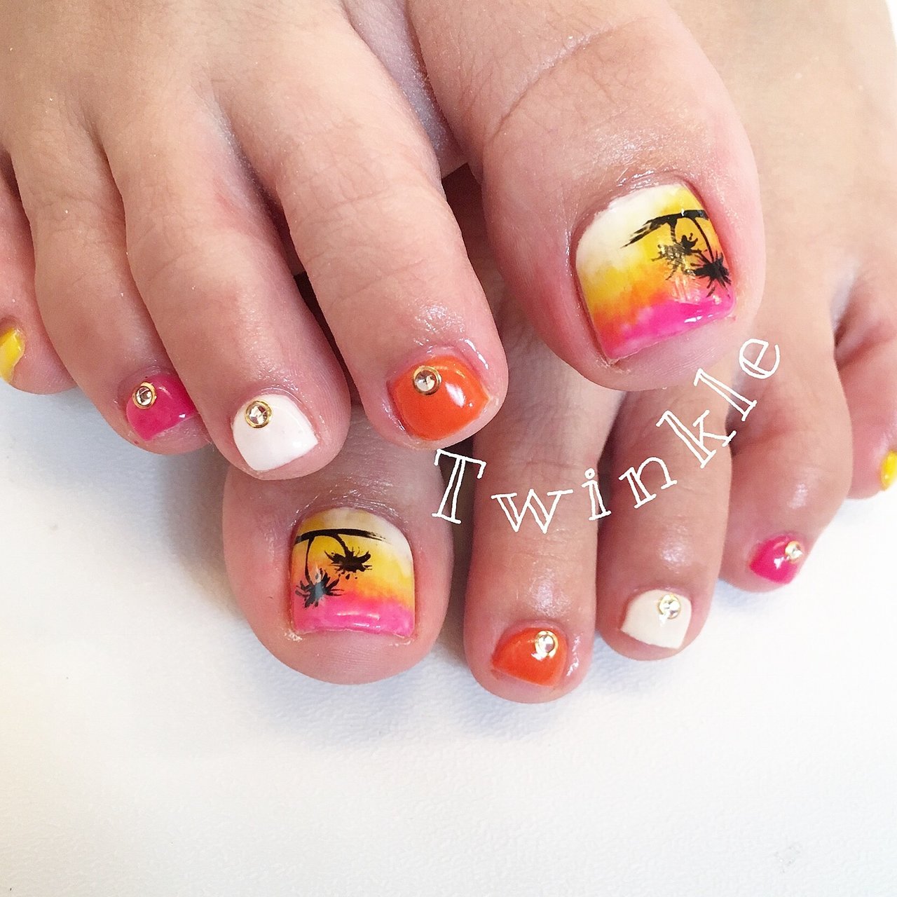 夏 海 リゾート デート フット Nail Salon Twinkleのネイルデザイン No ネイルブック