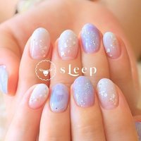 ギャラクシー パープル パステルのネイルデザイン ネイルブック