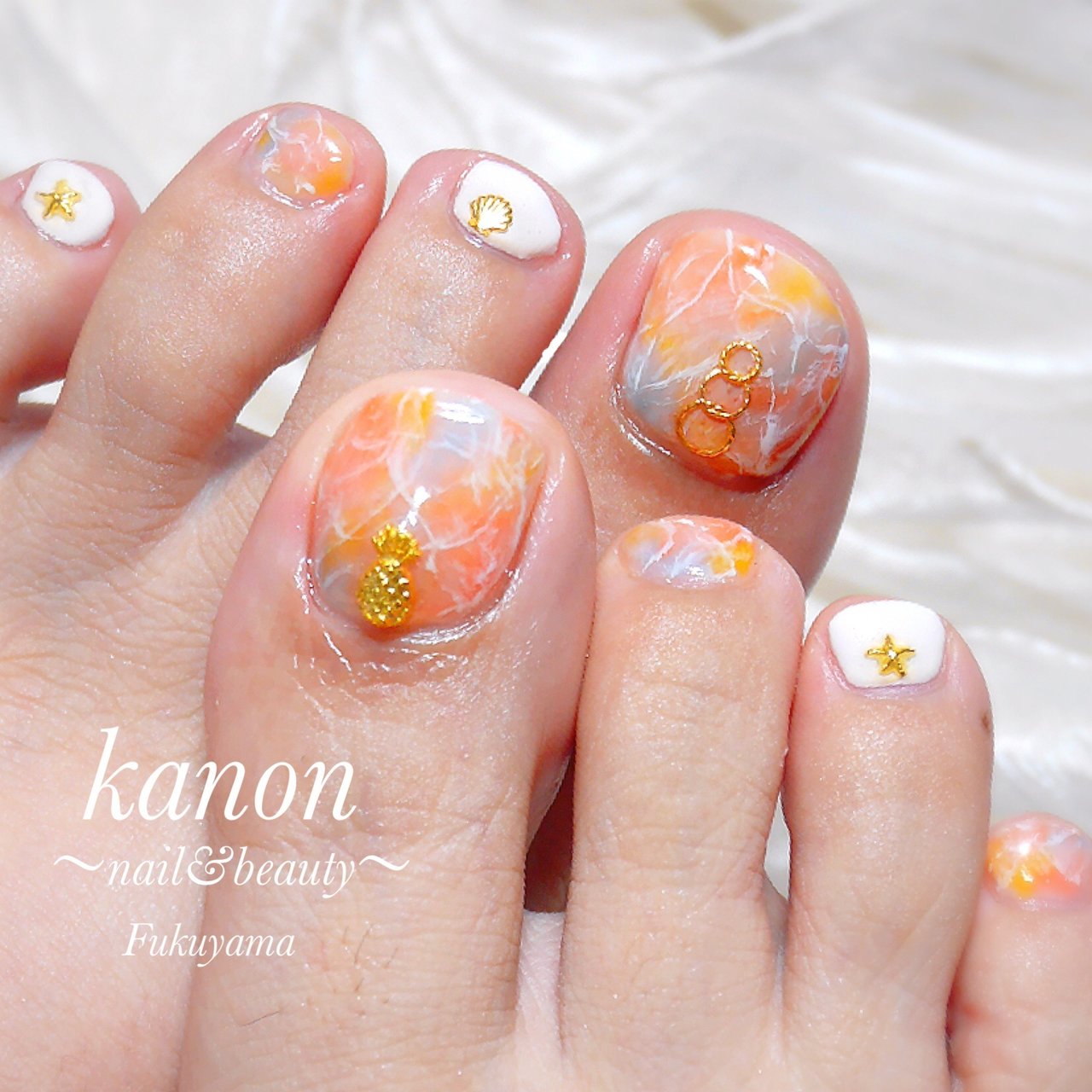 夏 海 リゾート 浴衣 フット ネイルサロンkanonのネイルデザイン No ネイルブック