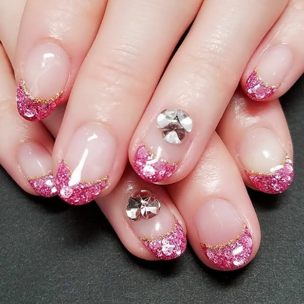 オールシーズン デート 女子会 ハンド フレンチ Keiko Shinesnailのネイルデザイン No ネイルブック