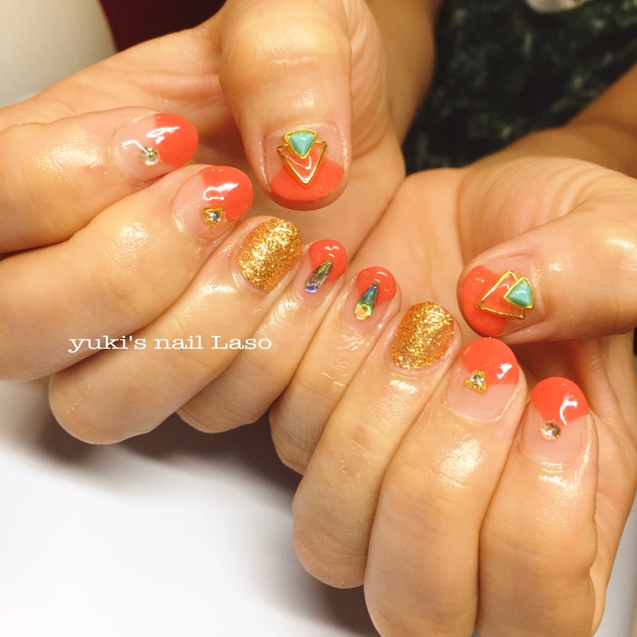 夏 旅行 海 リゾート ハンド Yuk S Nail Lasoのネイルデザイン No ネイルブック