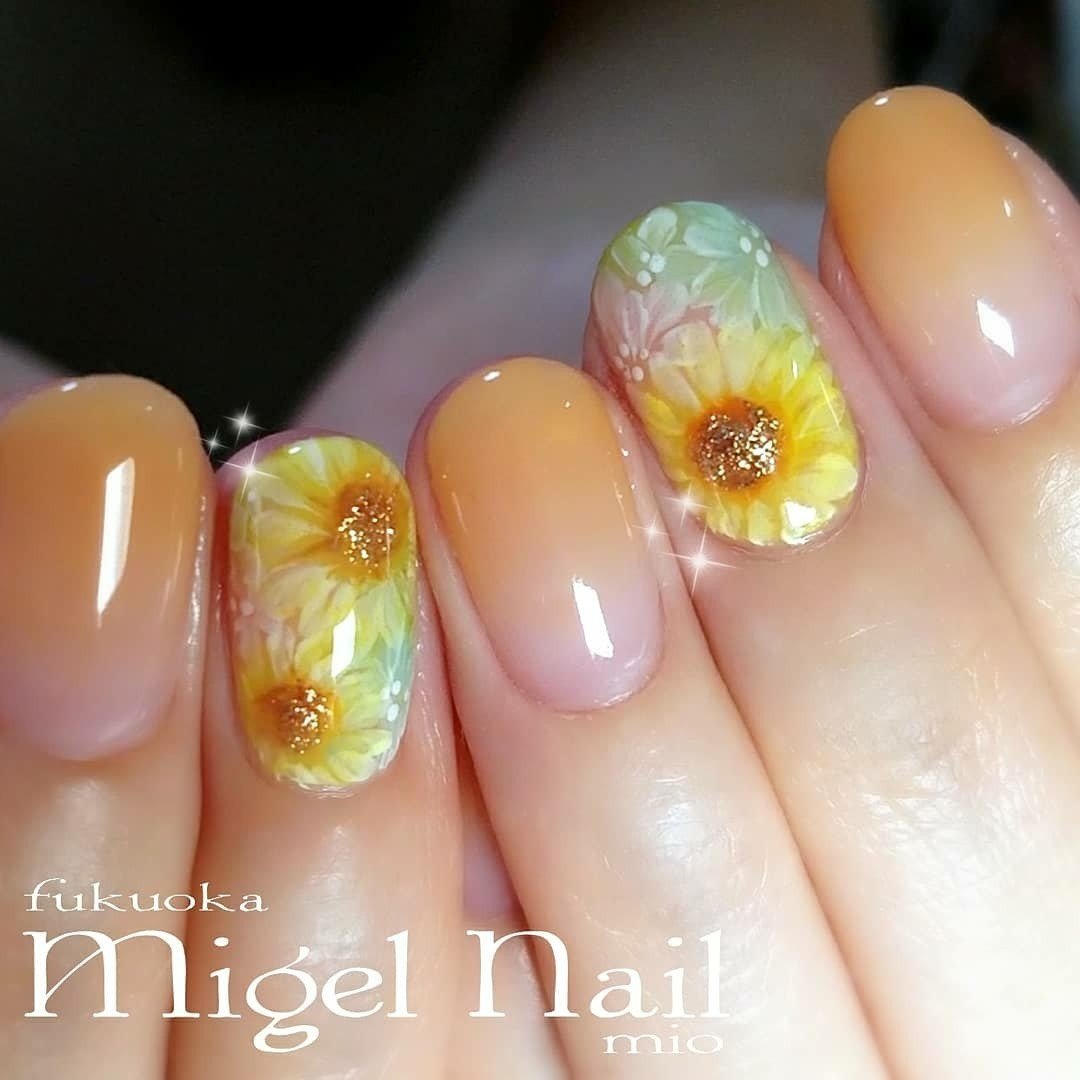 夏 海 リゾート 浴衣 ハンド Migel Nailのネイルデザイン No ネイルブック