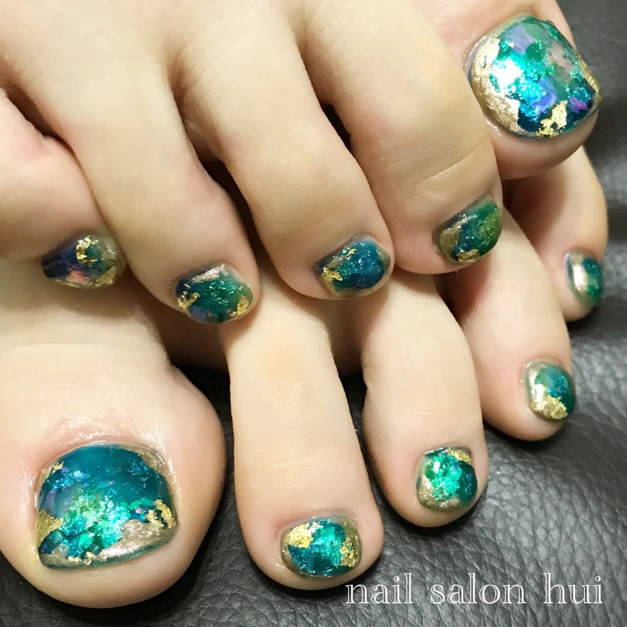 夏 フット シースルー ニュアンス ショート Nailsalon Huiのネイルデザイン No 3339748 ネイルブック