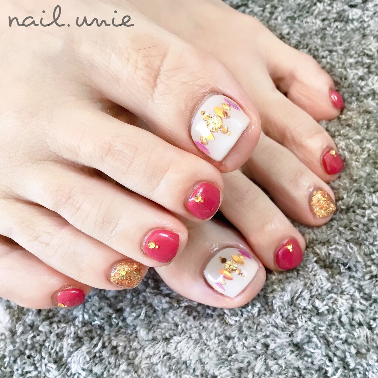 夏海リゾート浴衣フット Nailunieのネイルデザインno3339925