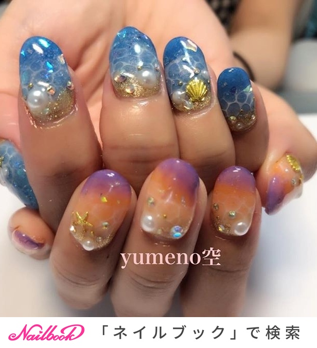 夏 旅行 海 リゾート Yumeno空のネイルデザイン No ネイルブック