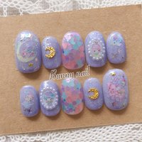 ギャラクシー ブルー パステルのネイルデザイン ネイルブック