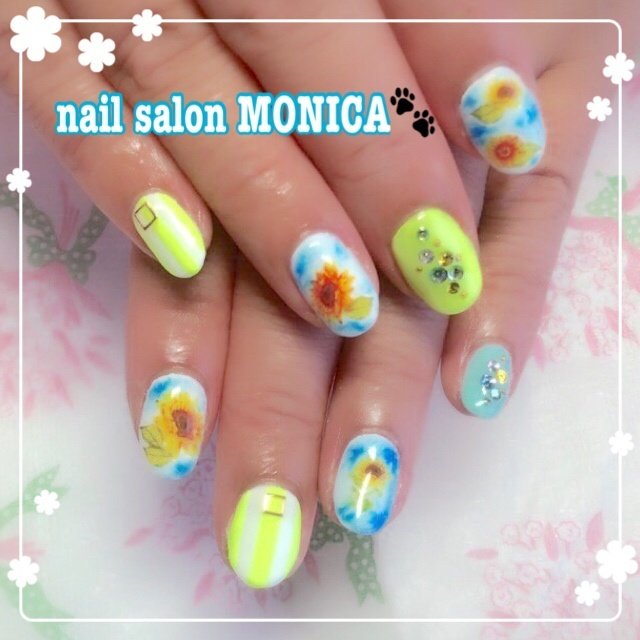 夏 旅行 リゾート 浴衣 ハンド Nail Salon Monica のネイルデザイン No 3344601 ネイルブック