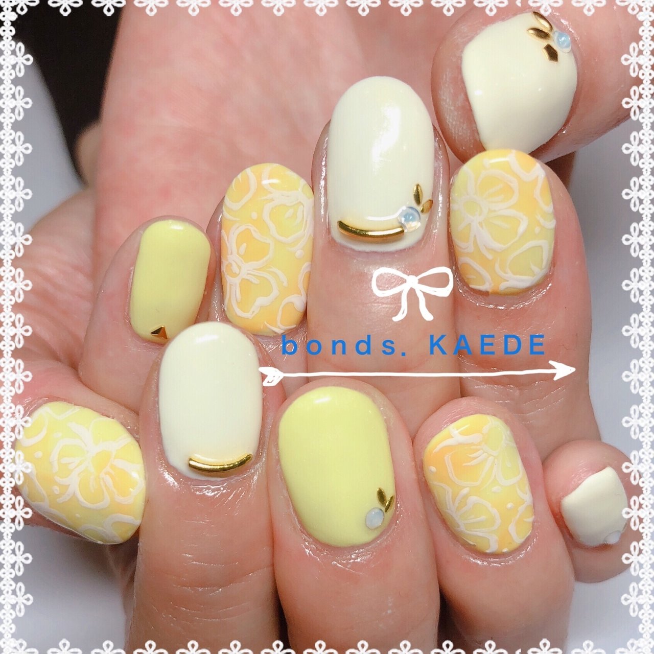 夏 オールシーズン デート 女子会 ハンド Bonds Kaedeのネイルデザイン No ネイルブック