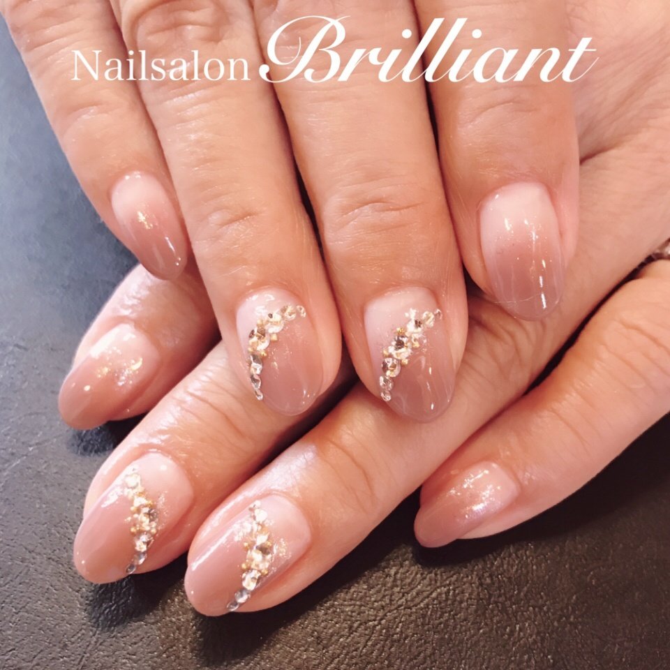 夏 オールシーズン オフィス デート ハンド Nailsalonbrilliantのネイルデザイン No ネイルブック