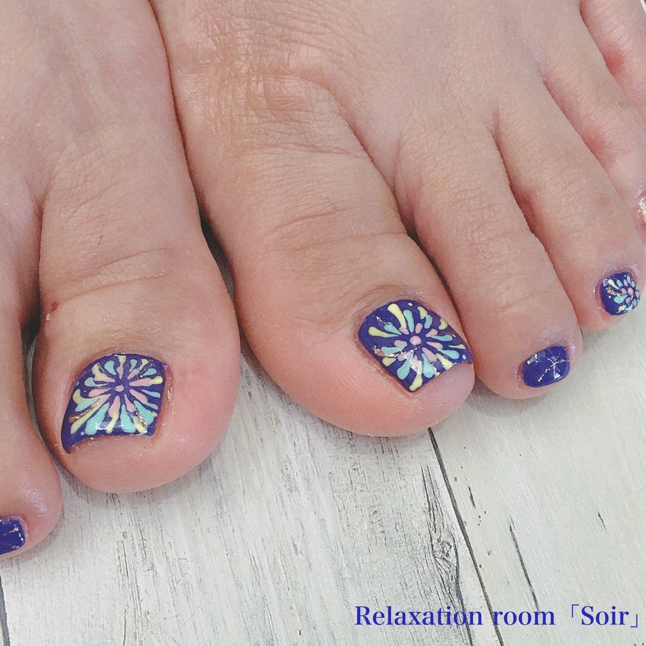 夏 浴衣 パーティー デート フット Nail Likeのネイルデザイン No ネイルブック