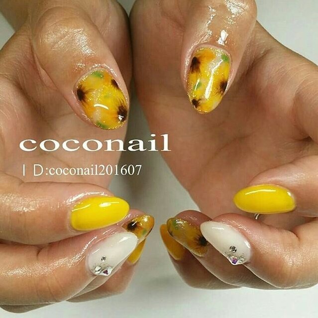 夏 旅行 海 浴衣 フラワー Coconail Este 浜松市ネイルサロンのネイルデザイン No ネイルブック