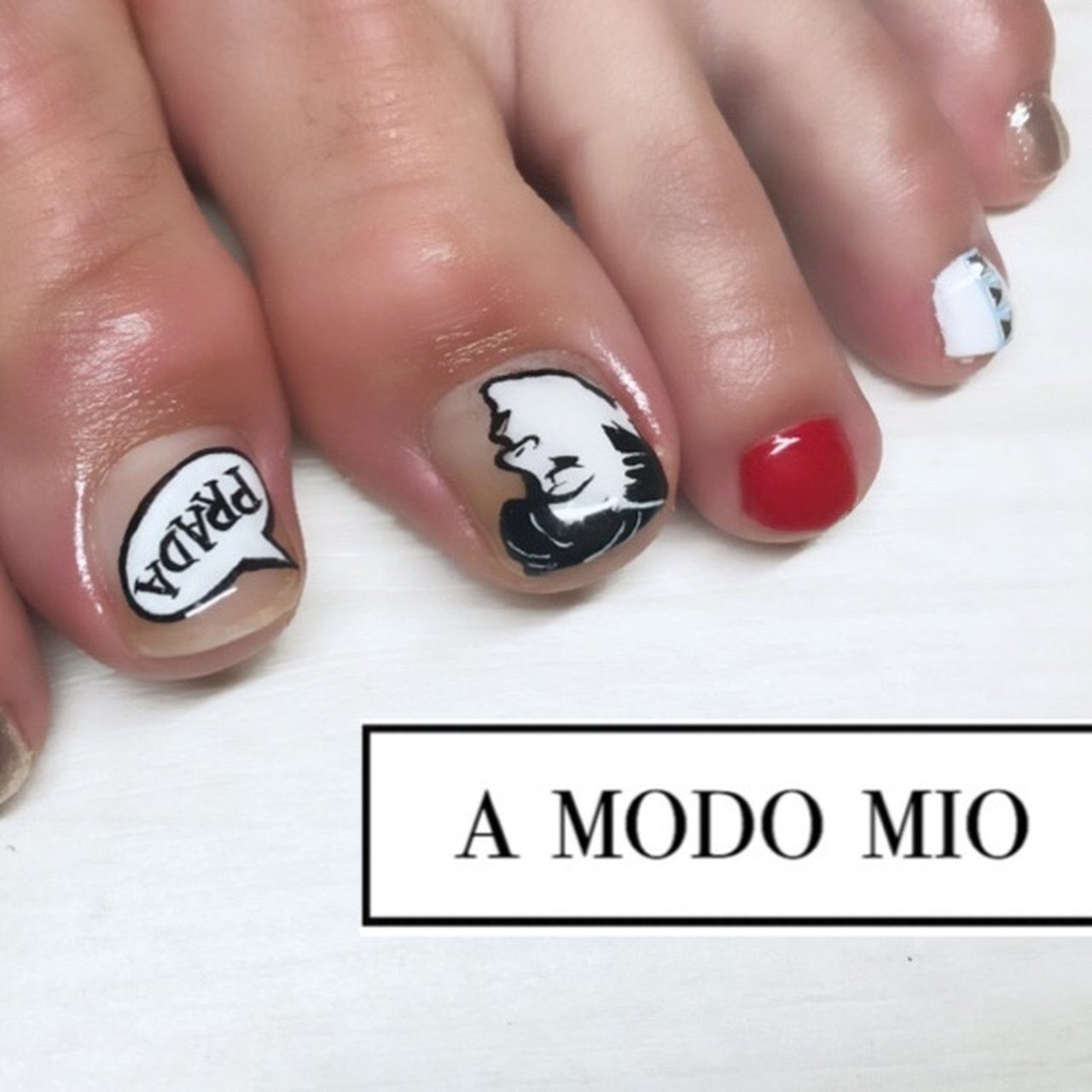 夏 オールシーズン パーティー 女子会 フット 神戸 A Modo Mio 小山 紗千恵のネイルデザイン No ネイルブック