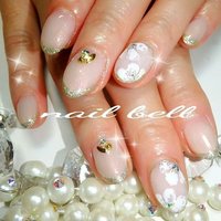 夏 ブライダル ゴージャスネイルのネイルデザイン ネイルブック