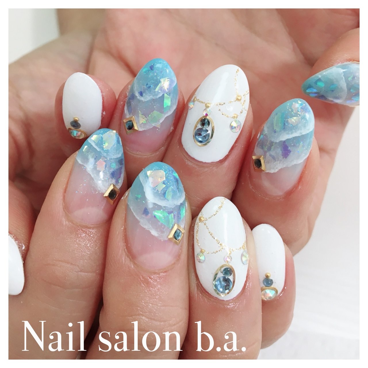 夏 海 リゾート 女子会 タイダイ Nail Salon B A のネイルデザイン No 3350668 ネイルブック