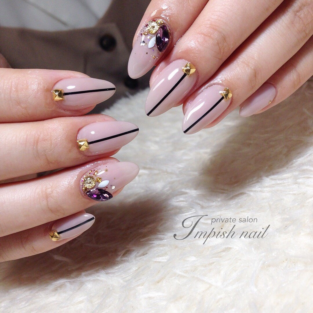 オールシーズン ハンド シンプル ロング ベージュ 春日井市自宅サロンimpishnailのネイルデザイン No ネイルブック