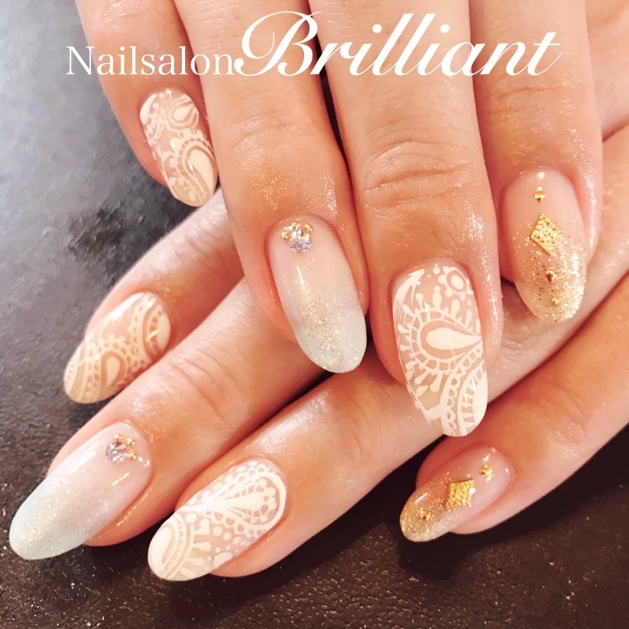 夏 オールシーズン デート 女子会 ハンド Nailsalonbrilliantのネイルデザイン No ネイルブック