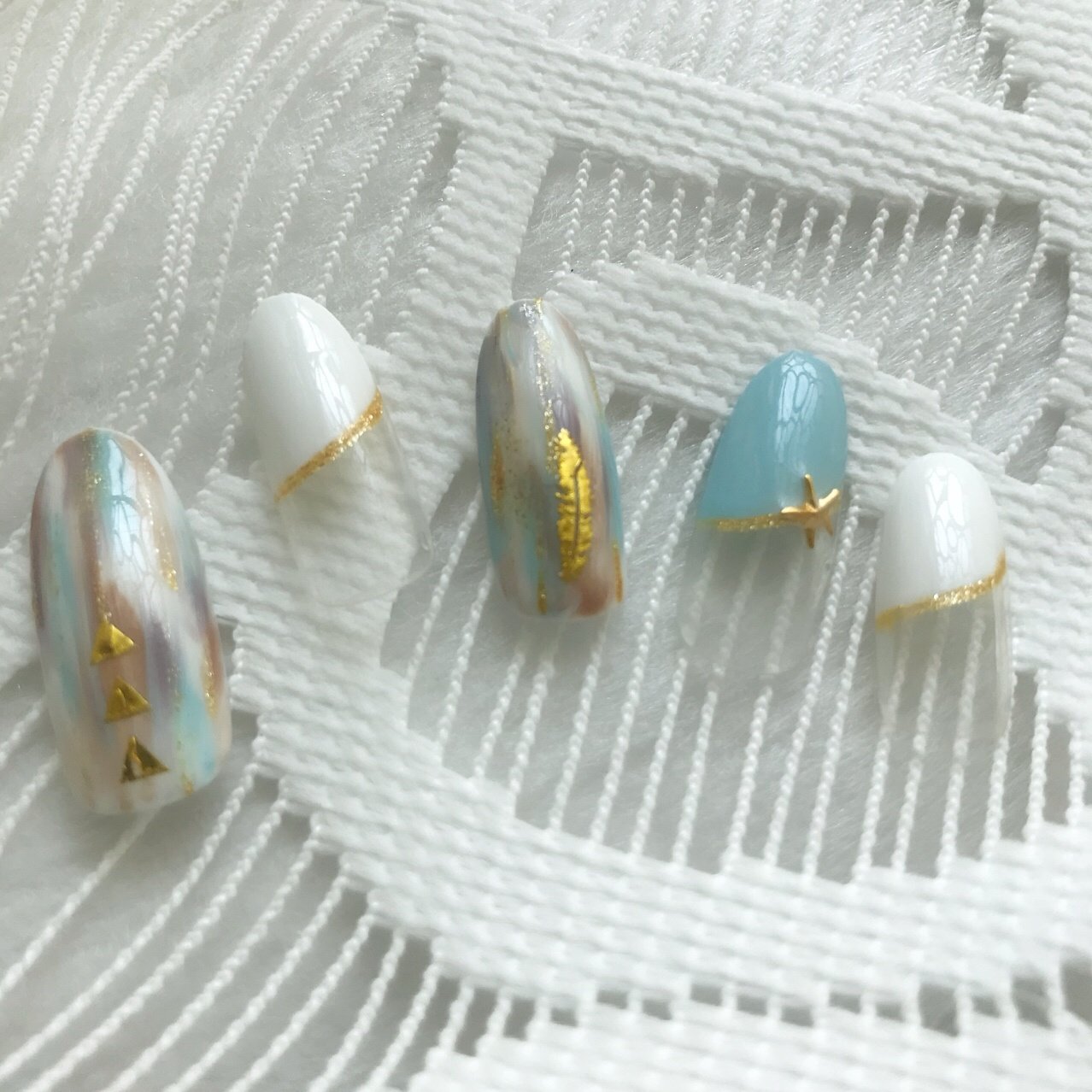 夏 海 リゾート 浴衣 ハンド Nailougeのネイルデザイン No ネイルブック