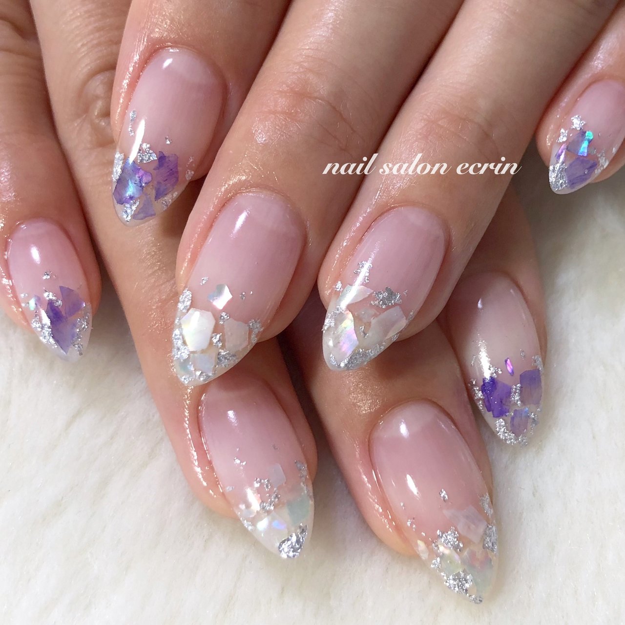 春 夏 シェル クリア Nail Ecrinのネイルデザイン No ネイルブック