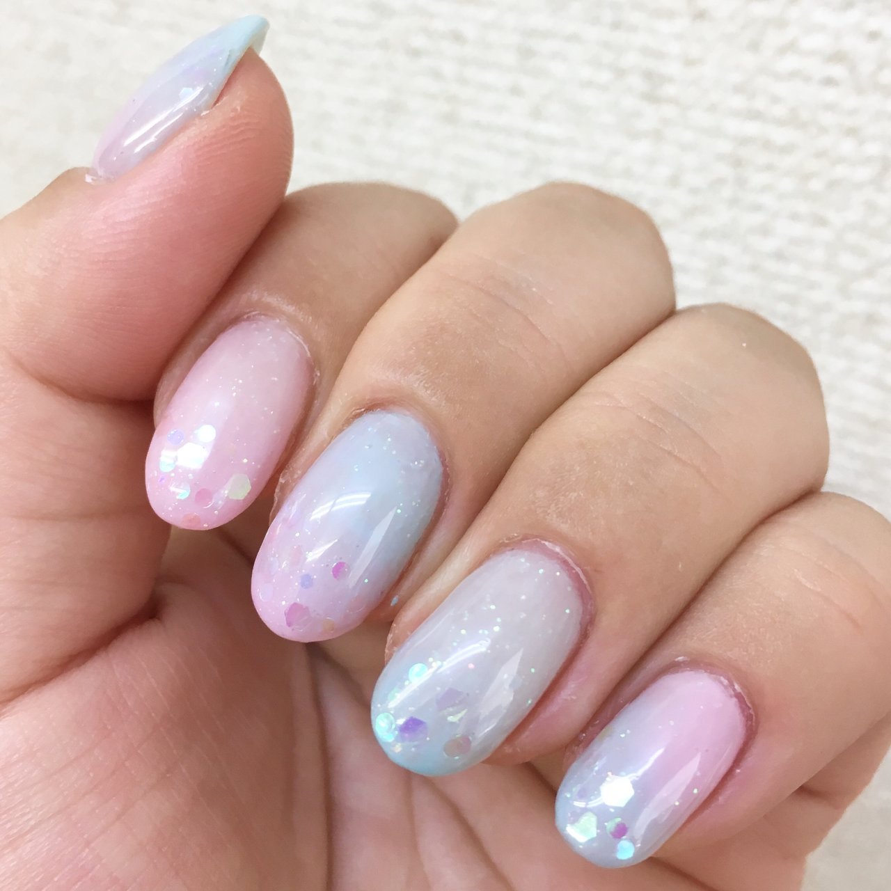 夏 ピンク 水色 Mtmt Nailのネイルデザイン No 3358594 ネイルブック