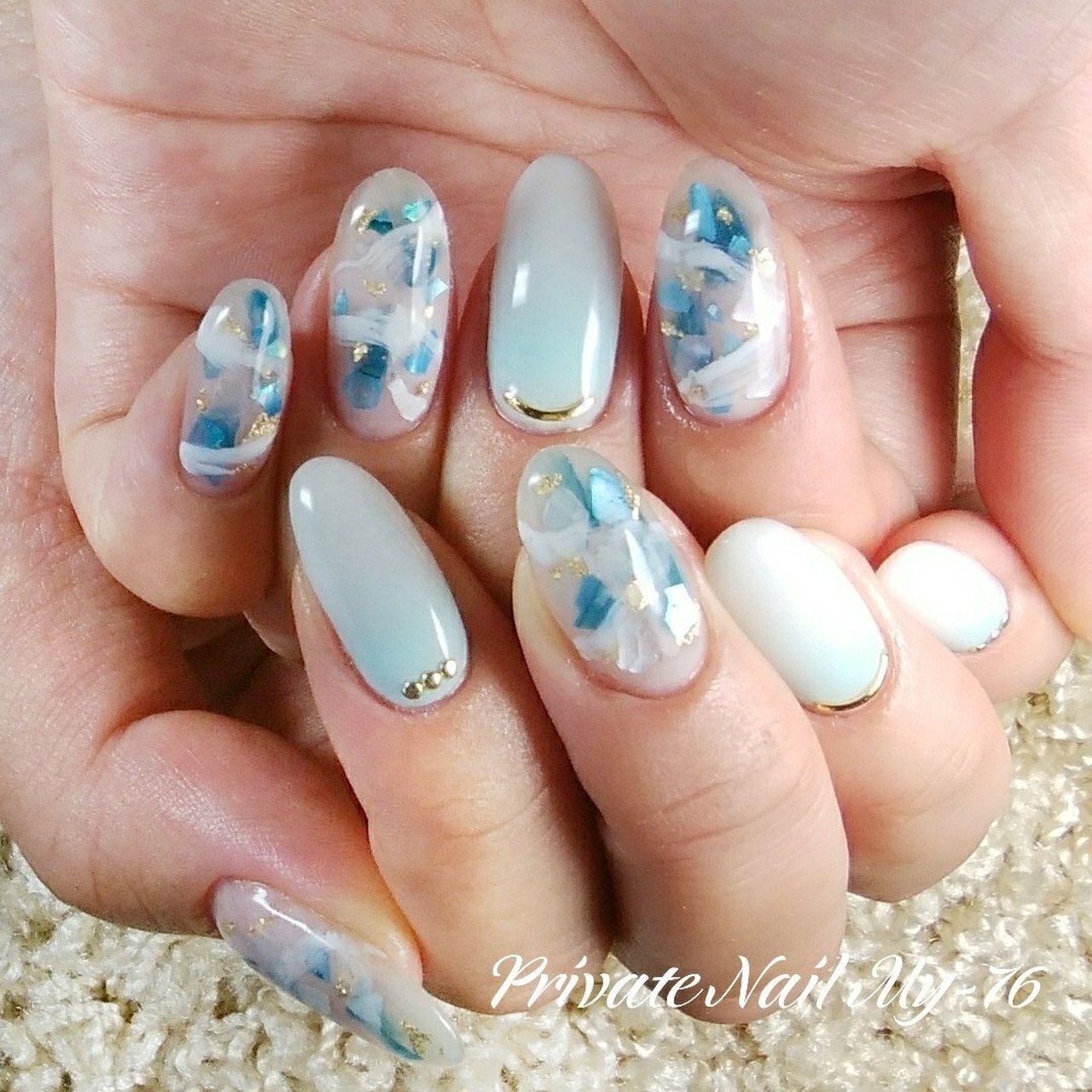 海の幸シリーズ☆ネイルパーツ☆ 夏/海/浴衣/オフィス/ハンド - Private Nail My-76のネイルデザイン[No