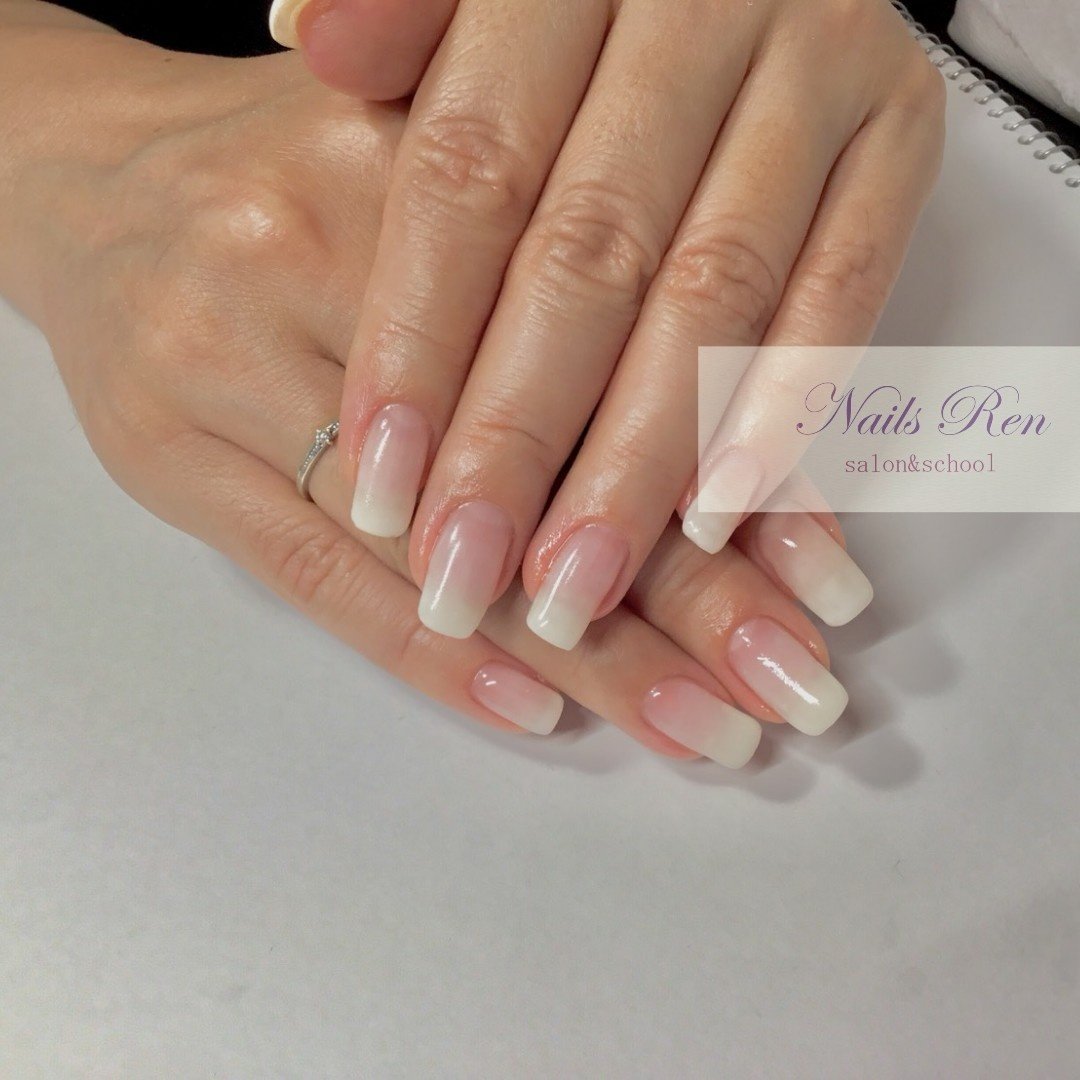 オールシーズン オフィス ハンド シンプル グラデーション Nails Ren