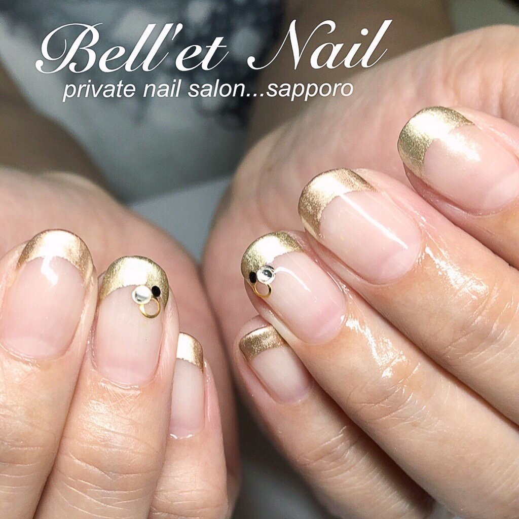 フレンチ ゴールド シルバー Bell Et Nail ネイリストayakoのネイルデザイン No ネイルブック