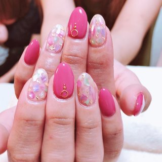 オールシーズン ハンド ワンカラー ピンク ジェル K I Nailのネイルデザイン No ネイルブック