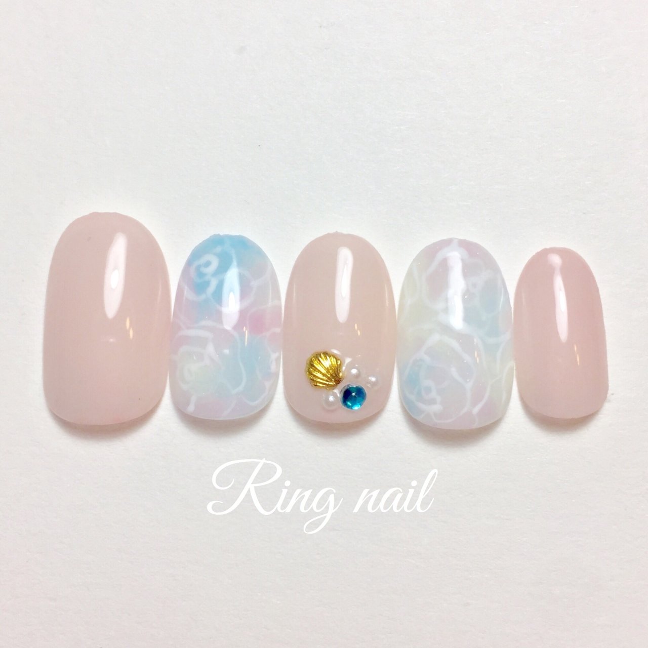 夏 オールシーズン オフィス デート ハンド Ringnailのネイルデザイン No ネイルブック