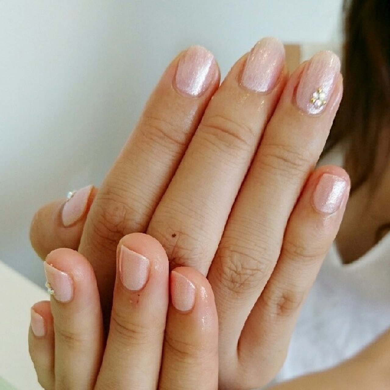 オールシーズン ブライダル ハンド ワンカラー ショート 明日香ちんのネイルデザイン No ネイルブック