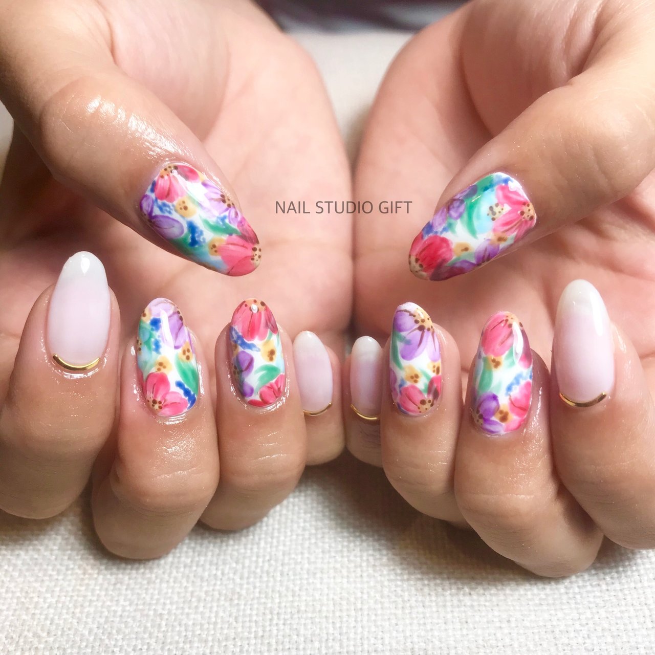 春 夏 オフィス デート ハンド Nailstudio Giftのネイルデザイン No 3373455 ネイルブック