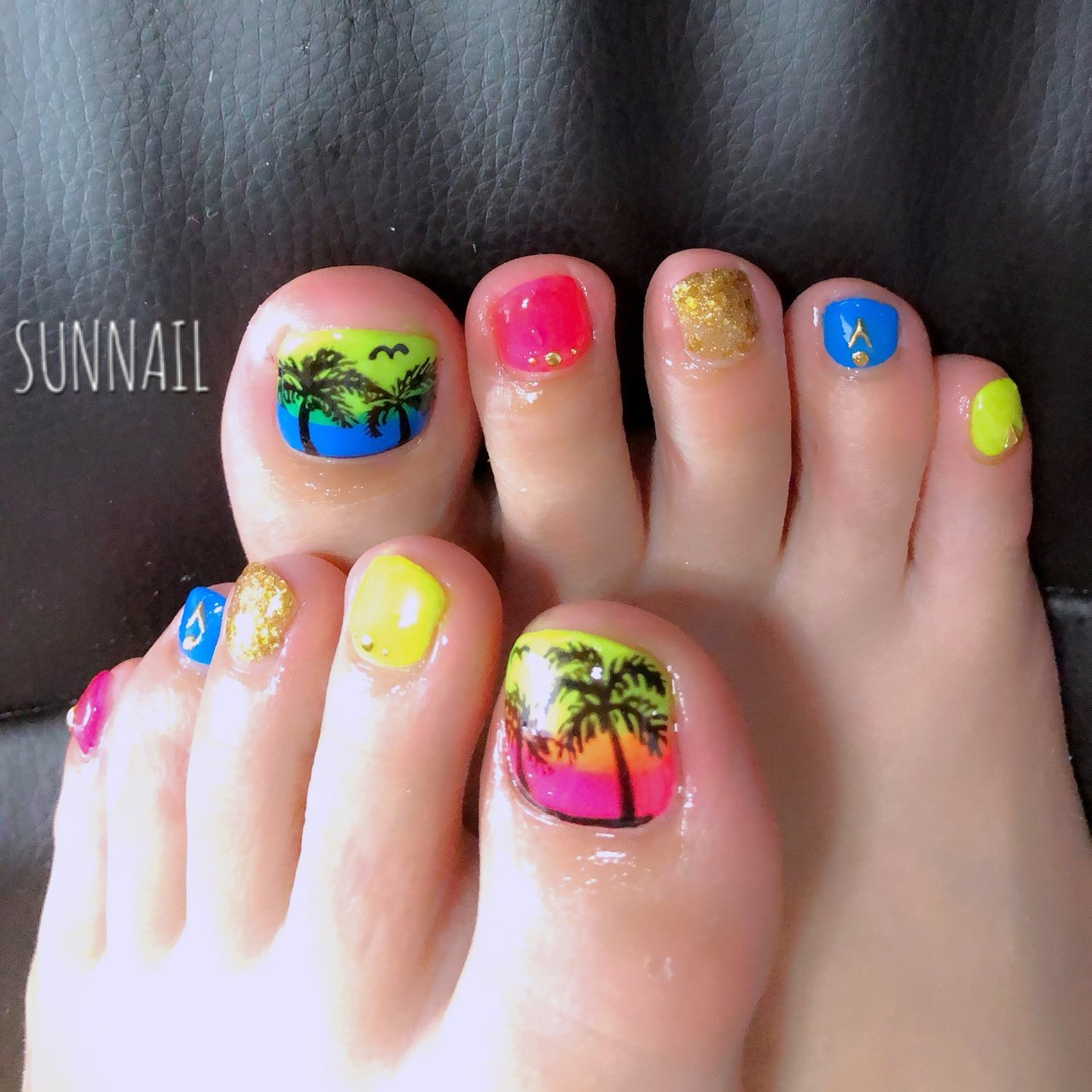 夏 海 リゾート パーティー フット Sunnailのネイルデザイン No ネイルブック