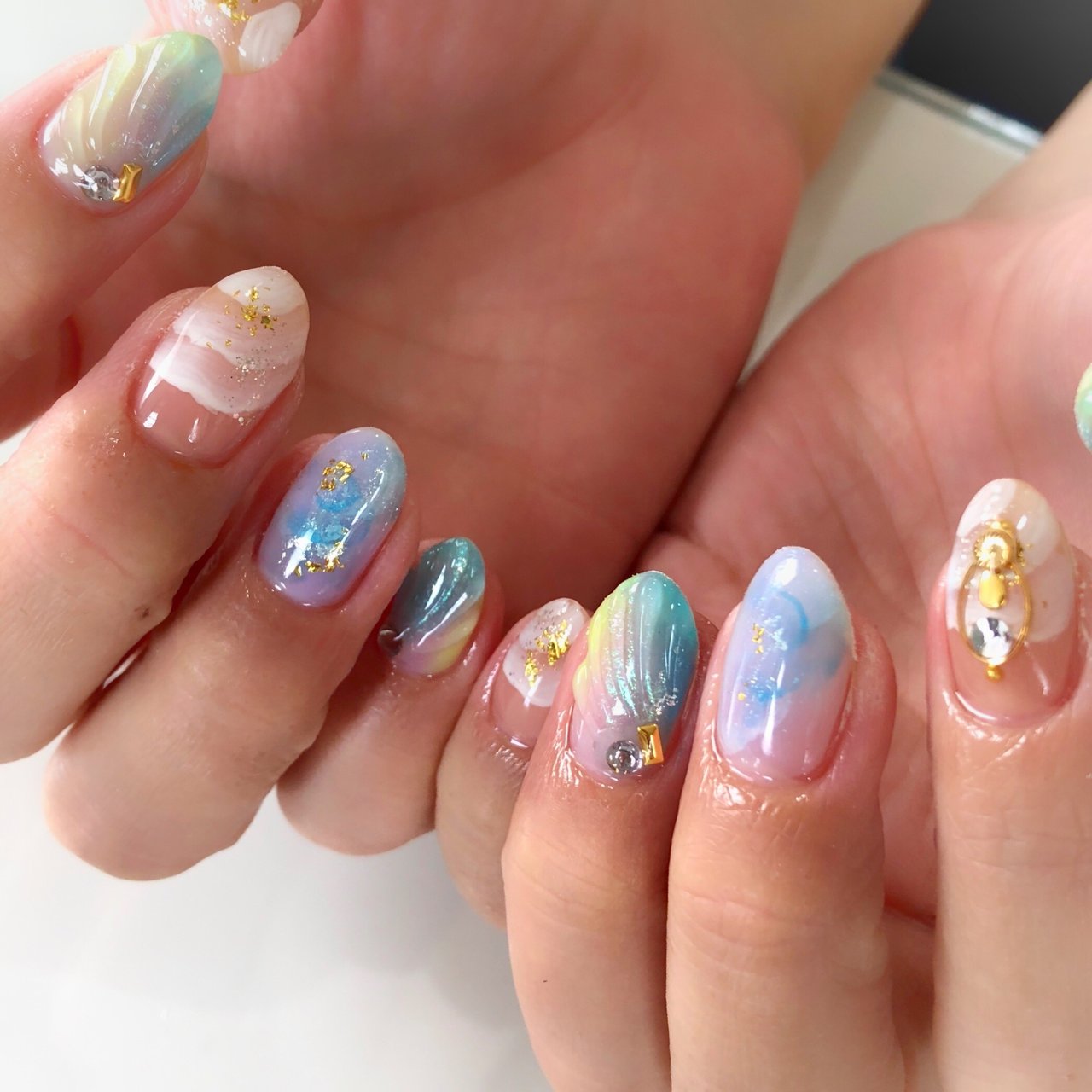 夏 海 リゾート 浴衣 ハンド Ms Mamikoのネイルデザイン No ネイルブック