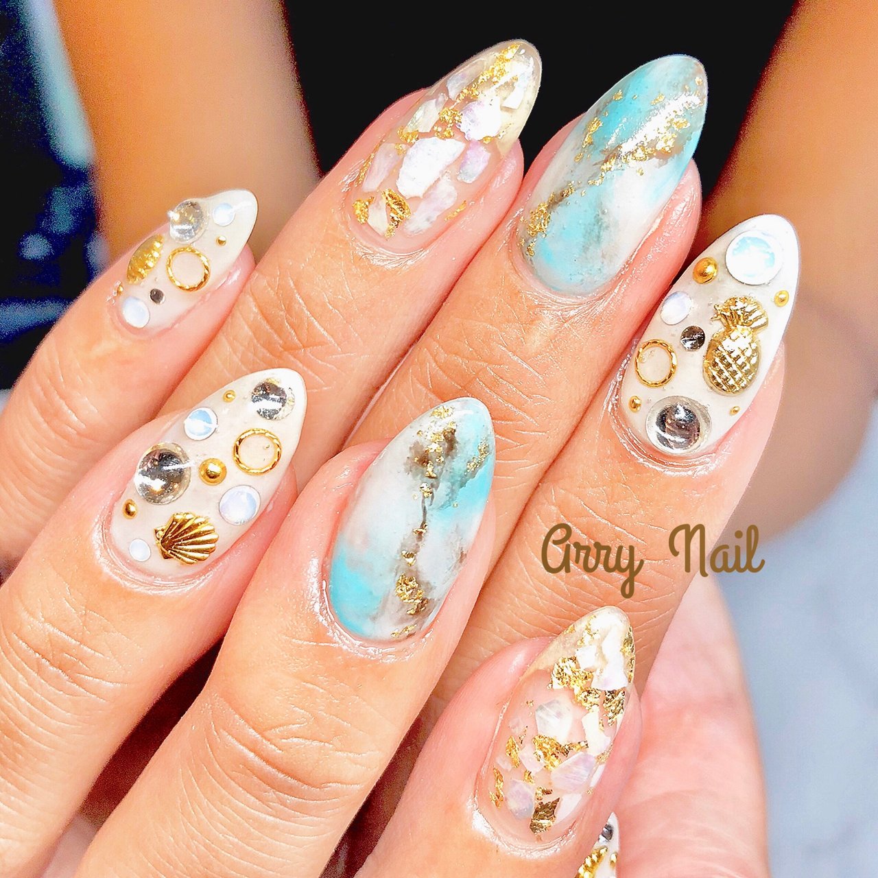 夏 旅行 海 リゾート ハンド Arry Nail アリーネイルのネイルデザイン No ネイルブック