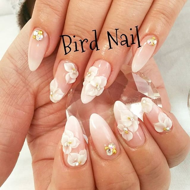 オールシーズン ブライダル パーティー デート ハンド ｂｉｒｄ ｎａｉｌのネイルデザイン No ネイルブック