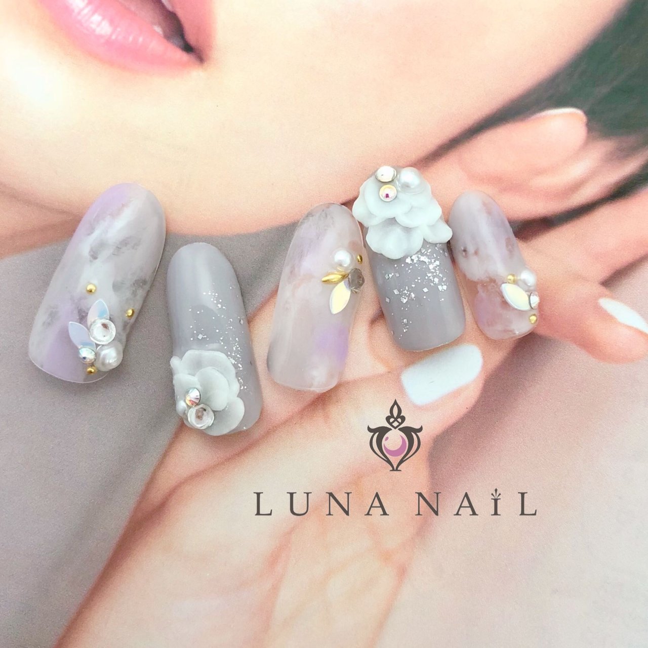 オールシーズン 成人式 卒業式 ブライダル ハンド Luna Nail のネイルデザイン No ネイルブック