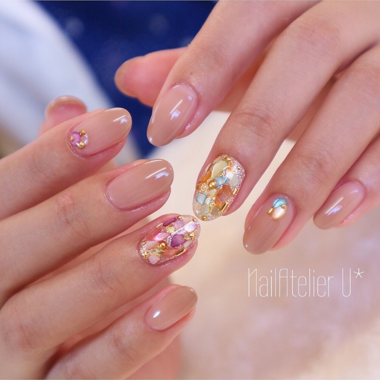 夏 オールシーズン ハンド グラデーション シェル Nailatelieru のネイルデザイン No ネイルブック