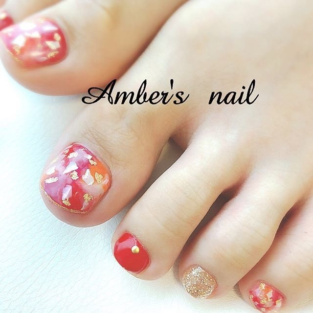 夏 海 リゾート デート フット Amber S Nail アンバーズネイルのネイルデザイン No ネイルブック