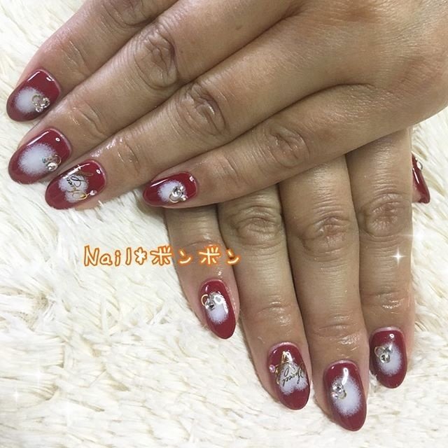 ハンド ワンカラー ビジュー ハート イニシャル Nailbonbon1130のネイルデザイン No 331 ネイルブック