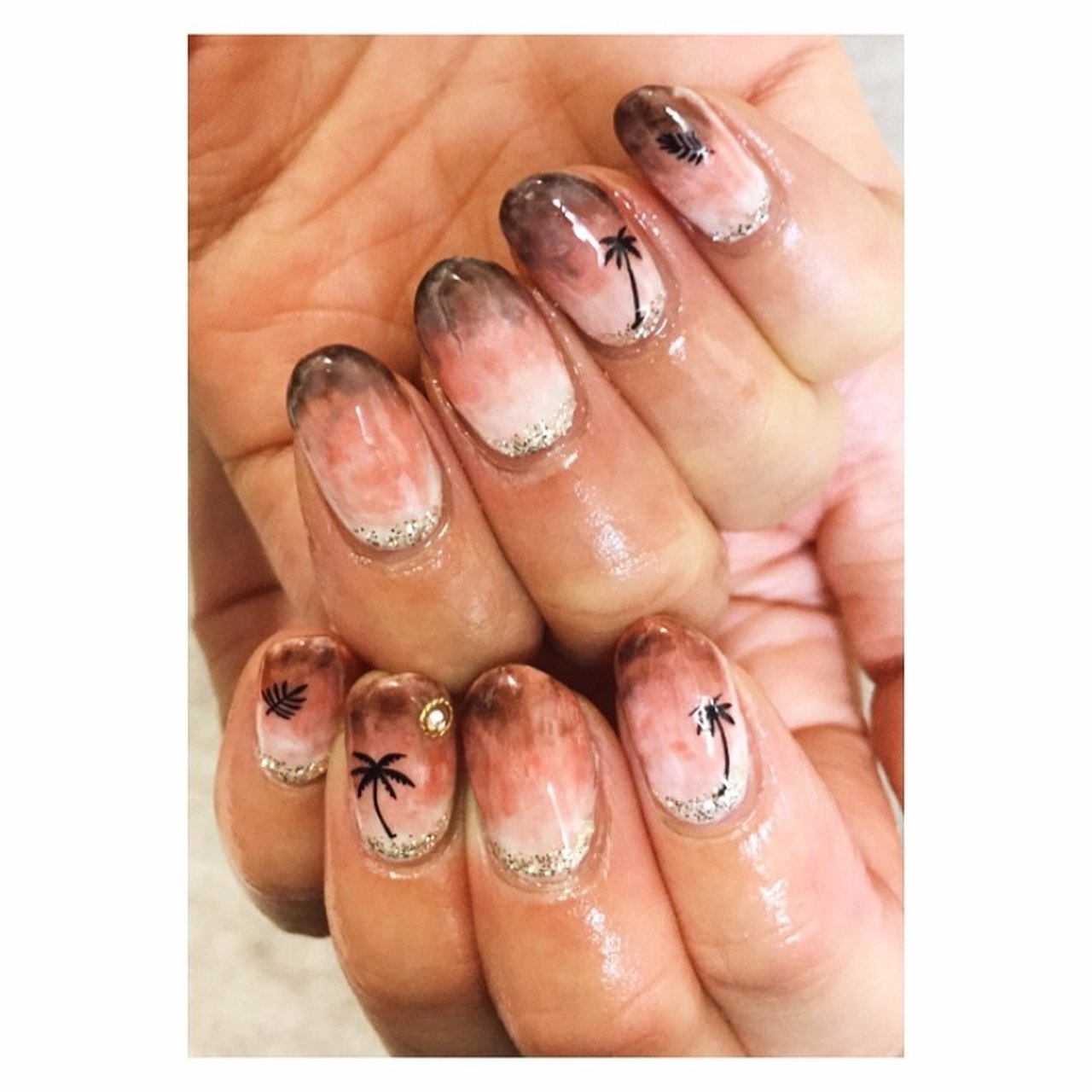 夏 秋 ハンド グラデーション ショート Missato17のネイルデザイン No ネイルブック