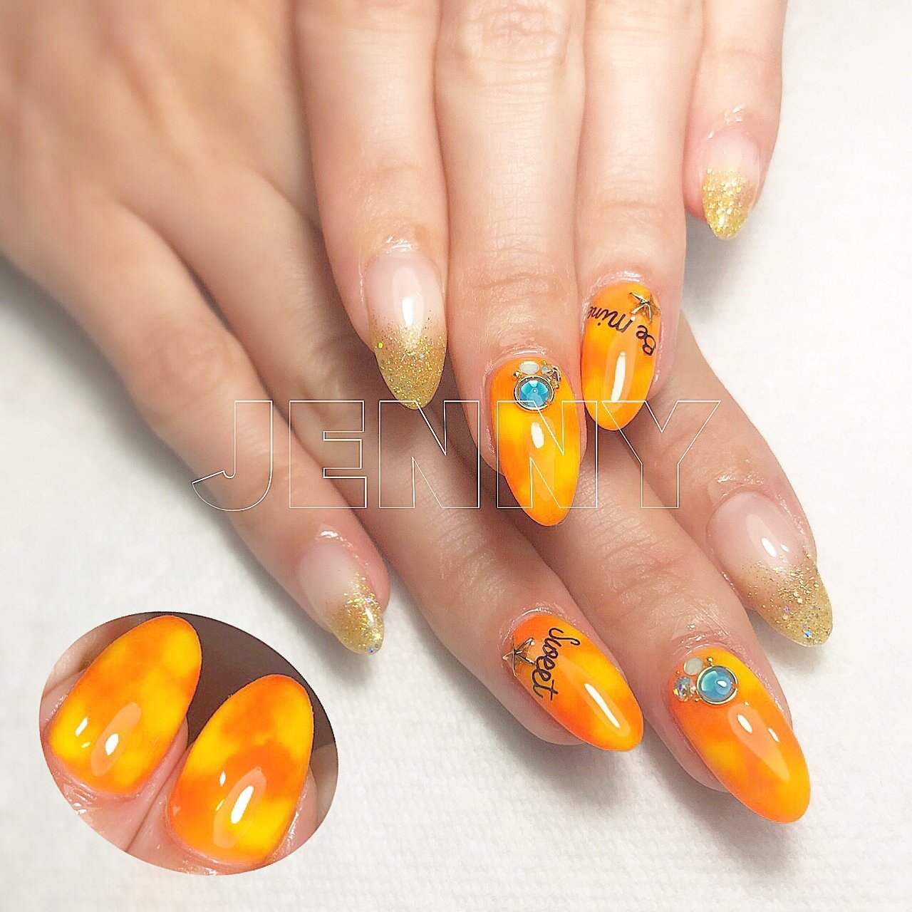 夏 旅行 リゾート ハンド タイダイ Nailroomjennyのネイルデザイン No 338 ネイルブック