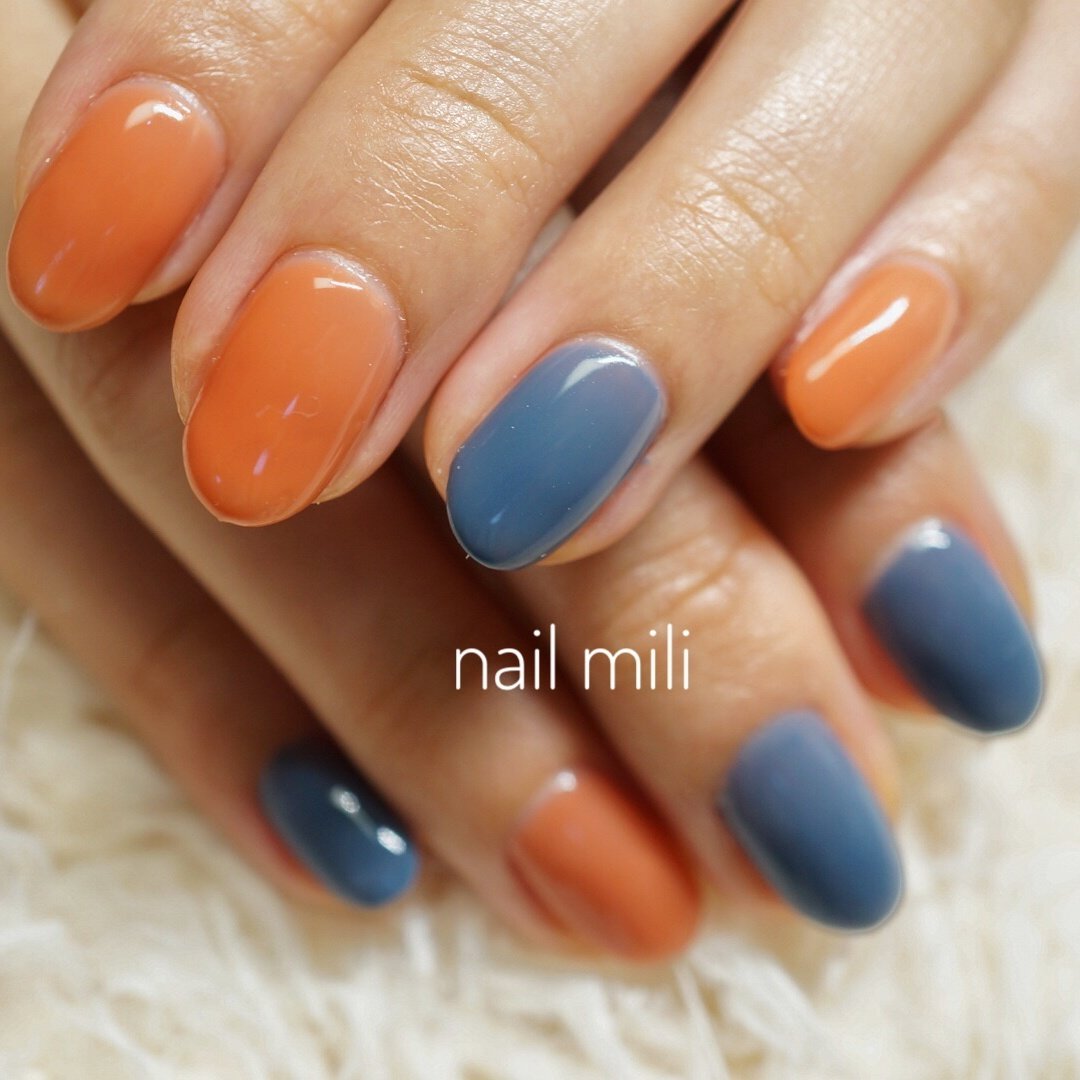 夏 秋 ハンド シンプル ワンカラー Nail Miliのネイルデザイン No ネイルブック