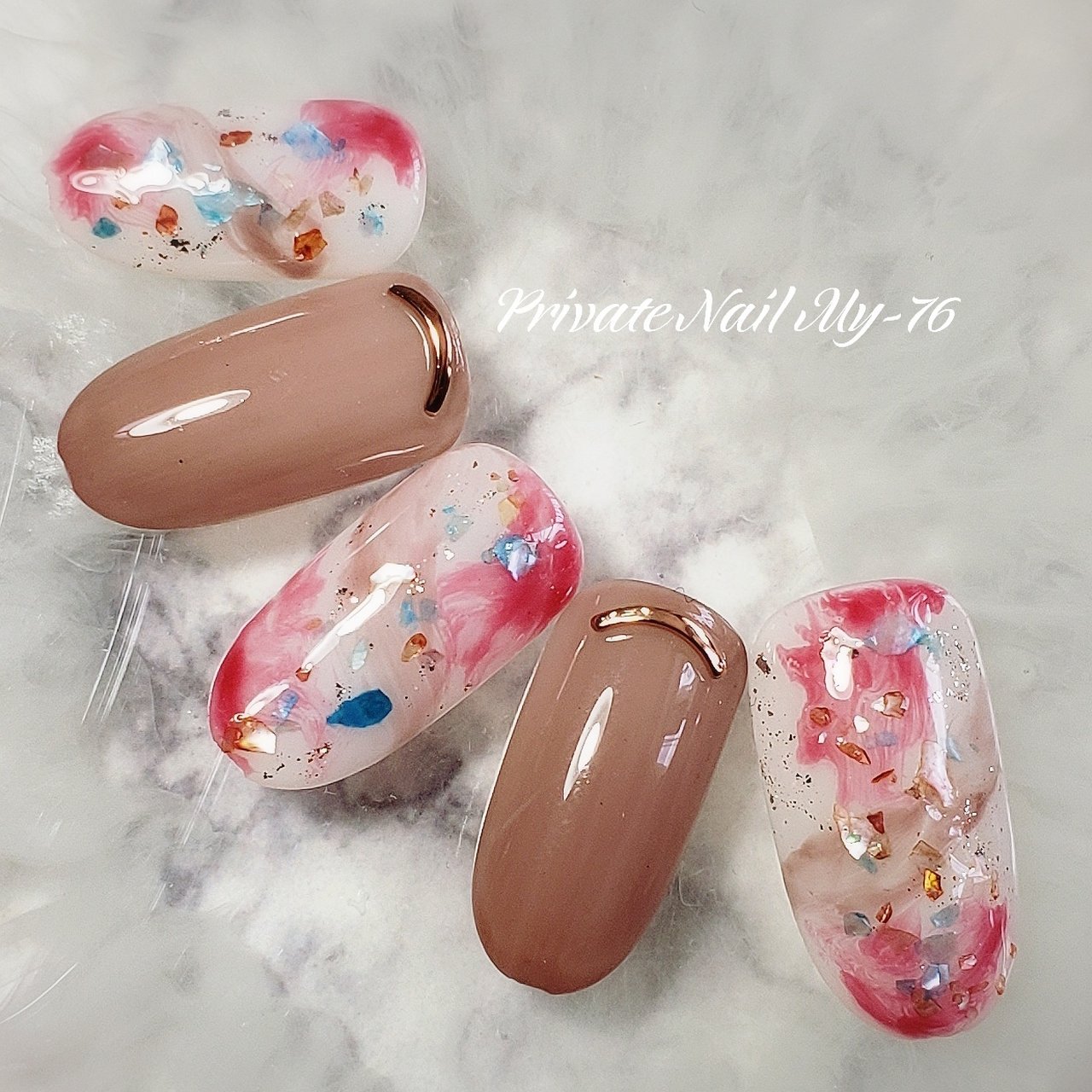 夏 秋 オフィス デート ハンド Private Nail My 76のネイルデザイン No ネイルブック