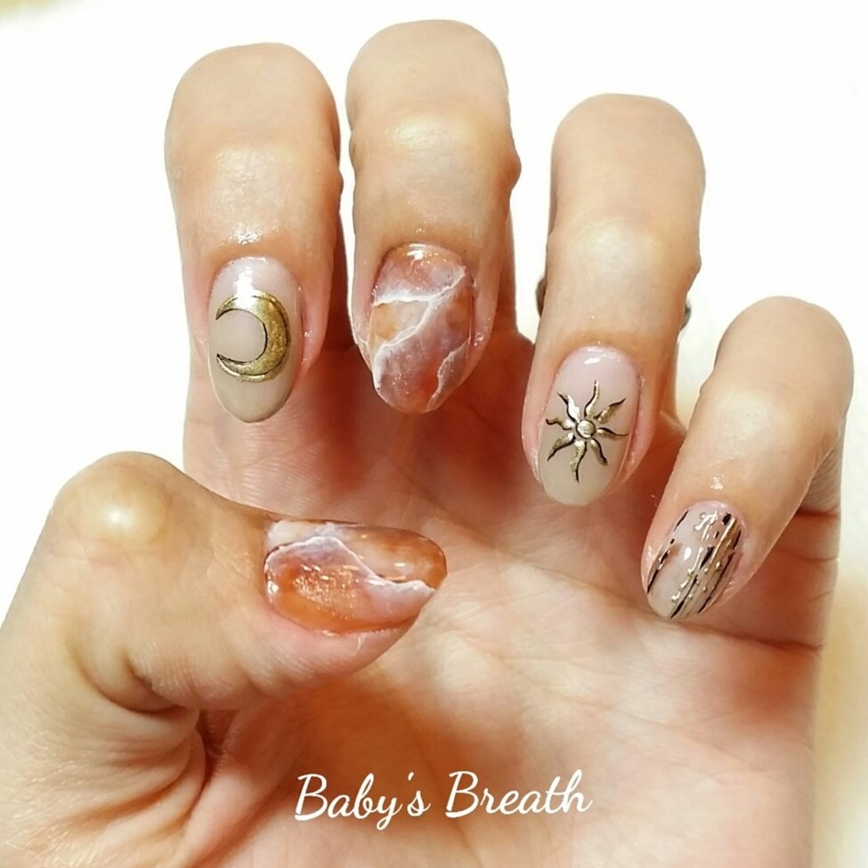 夏 秋 オールシーズン ハンド エスニック Babysbreath Nailのネイルデザイン No 3394084 ネイルブック