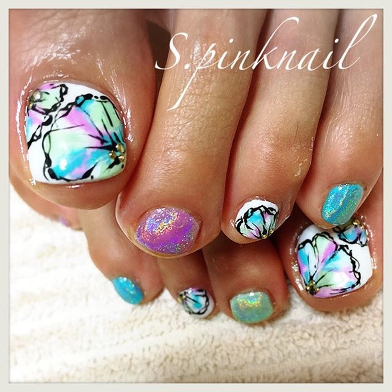 夏 旅行 海 リゾート フット Sincerelyのネイルデザイン No ネイルブック