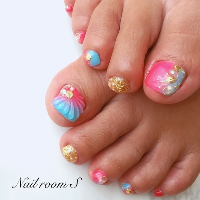 夏 旅行 海 リゾート フット ｎailroom ｓのネイルデザイン No ネイルブック