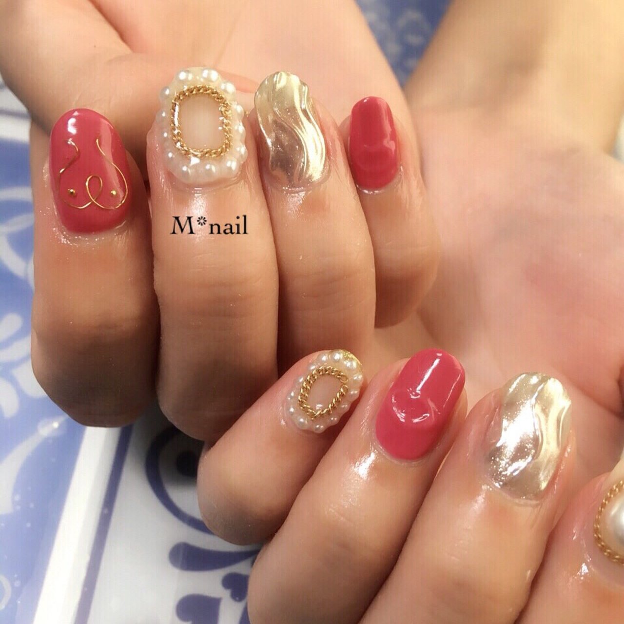 オリジナル リップパール チェーン ネイルチップ ネイルチップ 付け爪 Www Smithsfalls Ca