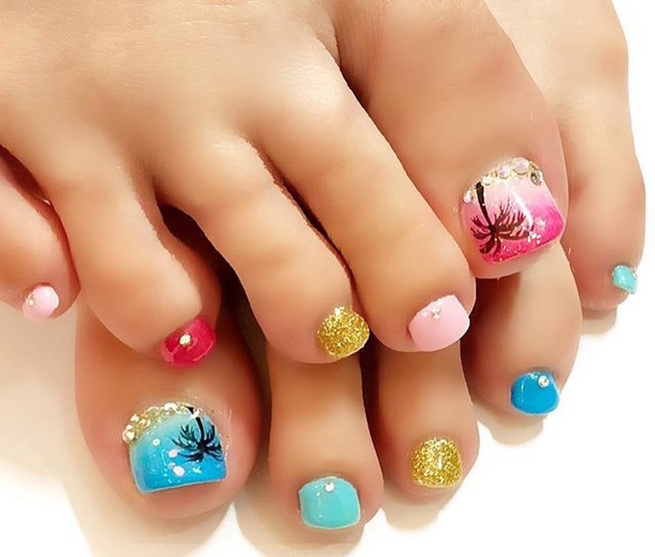 夏 フット ペディキュア Nailsgogo Shibuya Nailsalonのネイルデザイン No ネイルブック