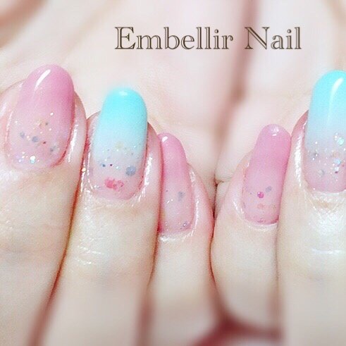 オールシーズン オフィス デート 女子会 グラデーション 北海道 Embellir Nail アンベリーネイル のネイルデザイン No ネイルブック