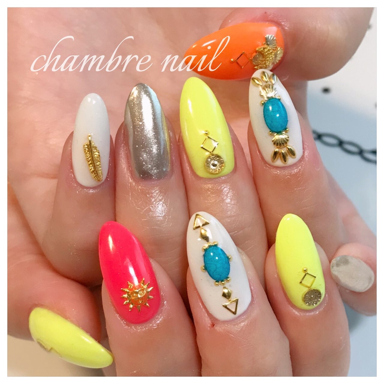 夏 海 リゾート 女子会 ハンド Chambre Nailのネイルデザイン No ネイルブック